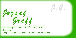 jozsef greff business card